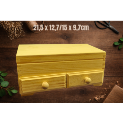 Toaletka z lustrem z dwoma szufladkami, 21,5*12,7/15*9,7